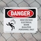Signmission High Voltage Electrical Room Danger Sign, Plastic, 10in W x 7in L, 2PK OS-2PACK-DS-P-710-L-2201 - alternate 5